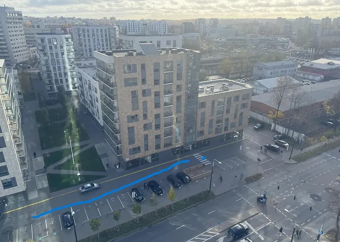 דירה Helios Luxury In Skyscraper וילנה